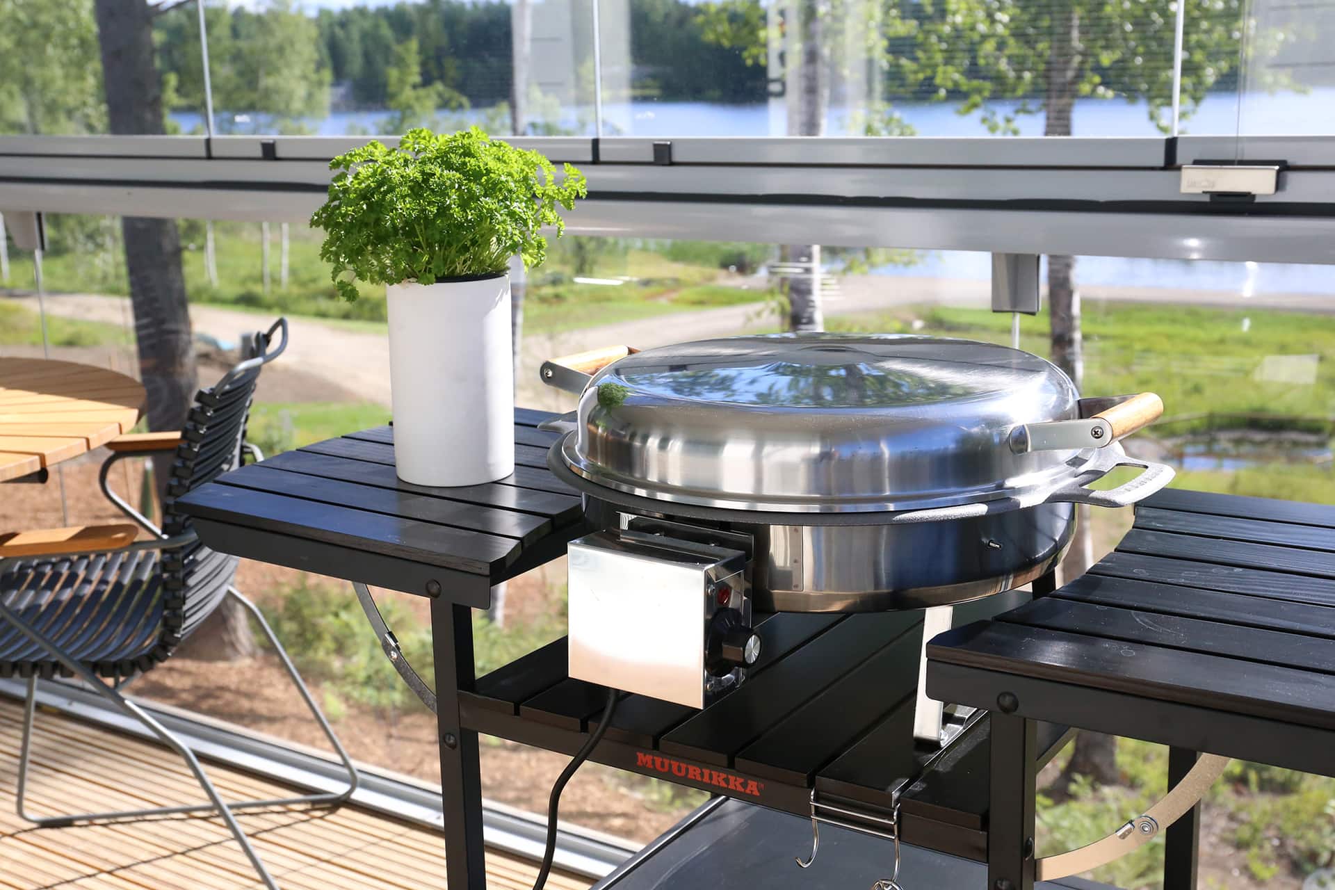 Muurikka Sommerküche / Outdoorküche - SET mit Elektrogrill