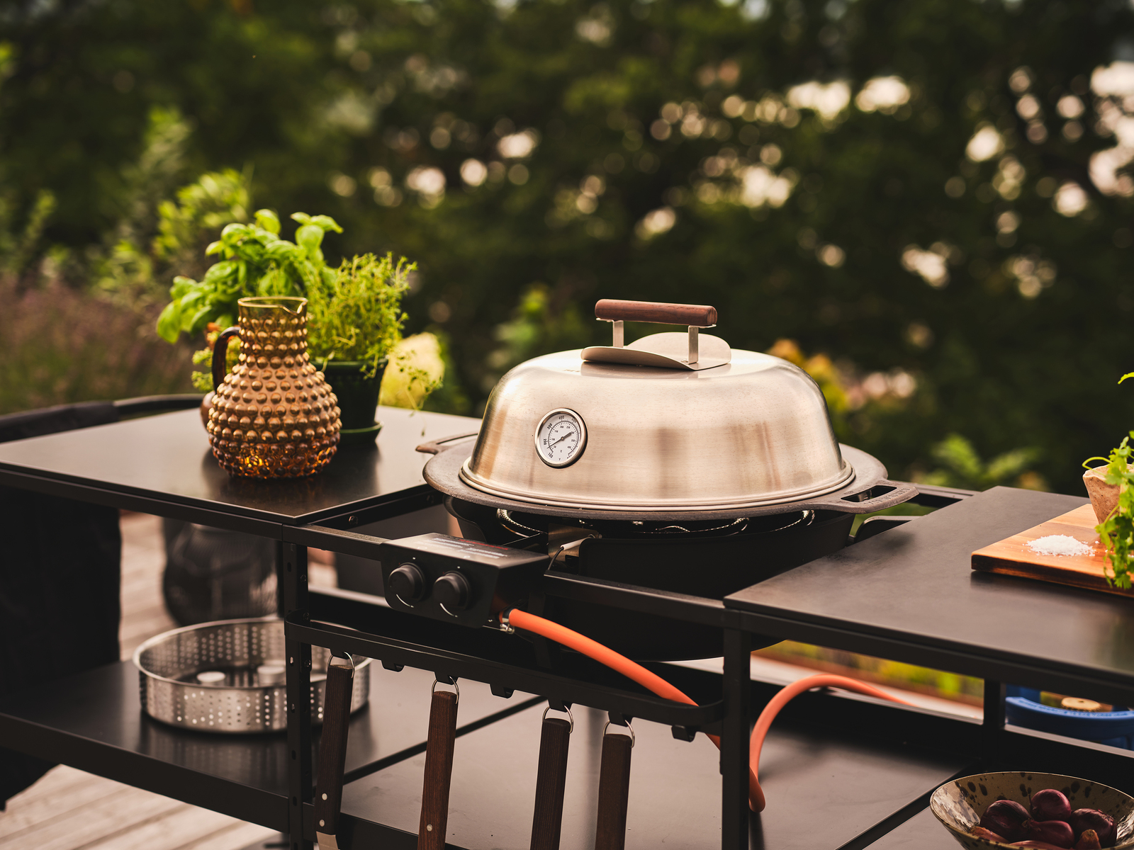 Muurikka Deckel mit Thermometer für Muurikka Grillpfanne 58 cm und andere Pfannen