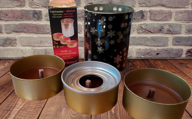 Außenkerze - Topfkerze 3er Packung - mit Spritzschutz Außenkerze - Topfkerze 3er Packung - mit Spritzschutz