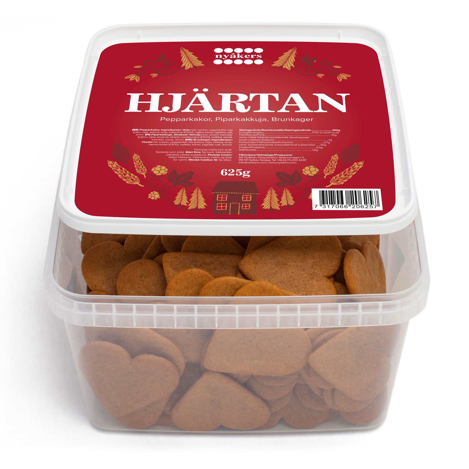Nyåkers Pfefferkuchen-Herzen, 625g