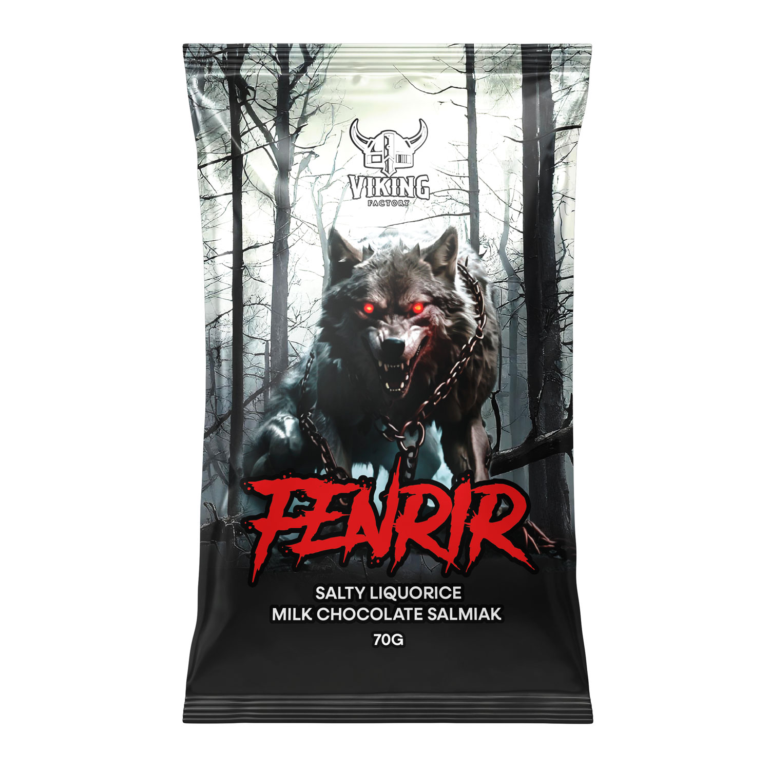 Viking Fenrir - Salzige Lakritz Milchschokolade 70g 